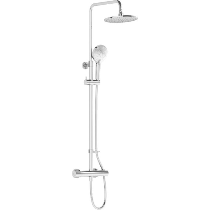 Душевая колонна VITRA AQUAHEAT JOY 220 с верхним душем и термостатическим смесителем для ванны и душа A47200EXP
